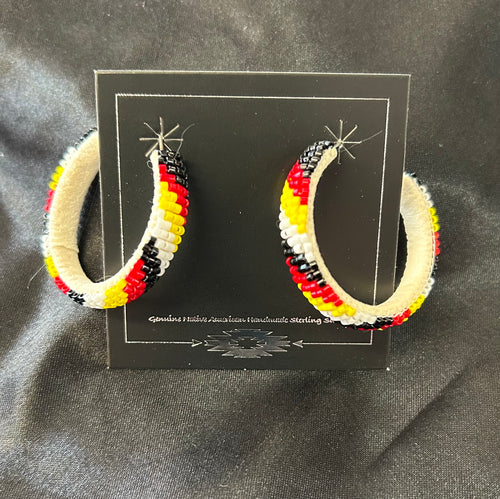 Beaded Hoop Earrings