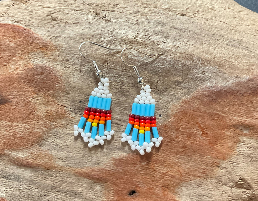 Small Beaded Dangle Earrings