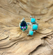 Sterling Silver Kingman Turquoise Ring w/ Gemstone size 7.5