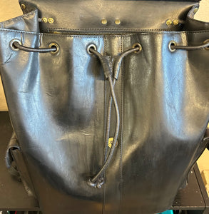 Black Leather Backpack