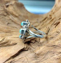 Sterling Silver Kingman Turquoise Ring w/ Gemstone size 7.5