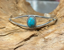 Sterling Silver Bracelet w/ Pilot Mt. Turquoise