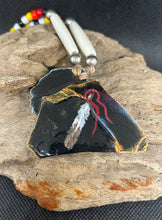 32" Hand-painted Slate Rock Necklace By: Bill McCulley
