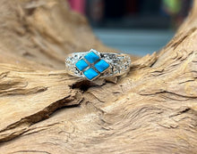 Sterling Silver Ring w/ Sleeping Beauty Turquoise size 8.5