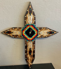 Wood Cross with Clock