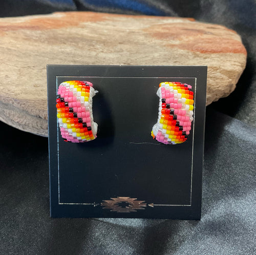 Beaded Hoop Earrings