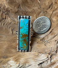 Sterling Silver w/Red Skin Turquoise Ring Size 8.5