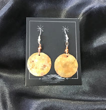 Copper Dangle Earrings w/ Embellishments