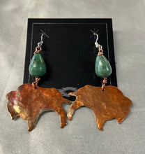 Copper Dangle Earrings w/ Embellishments