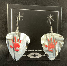 Original Painted Guitar Pick Earrings By Seth Kingfisher