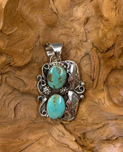 Sterling Silver Pendant w/ Nevada Green Turquoise
