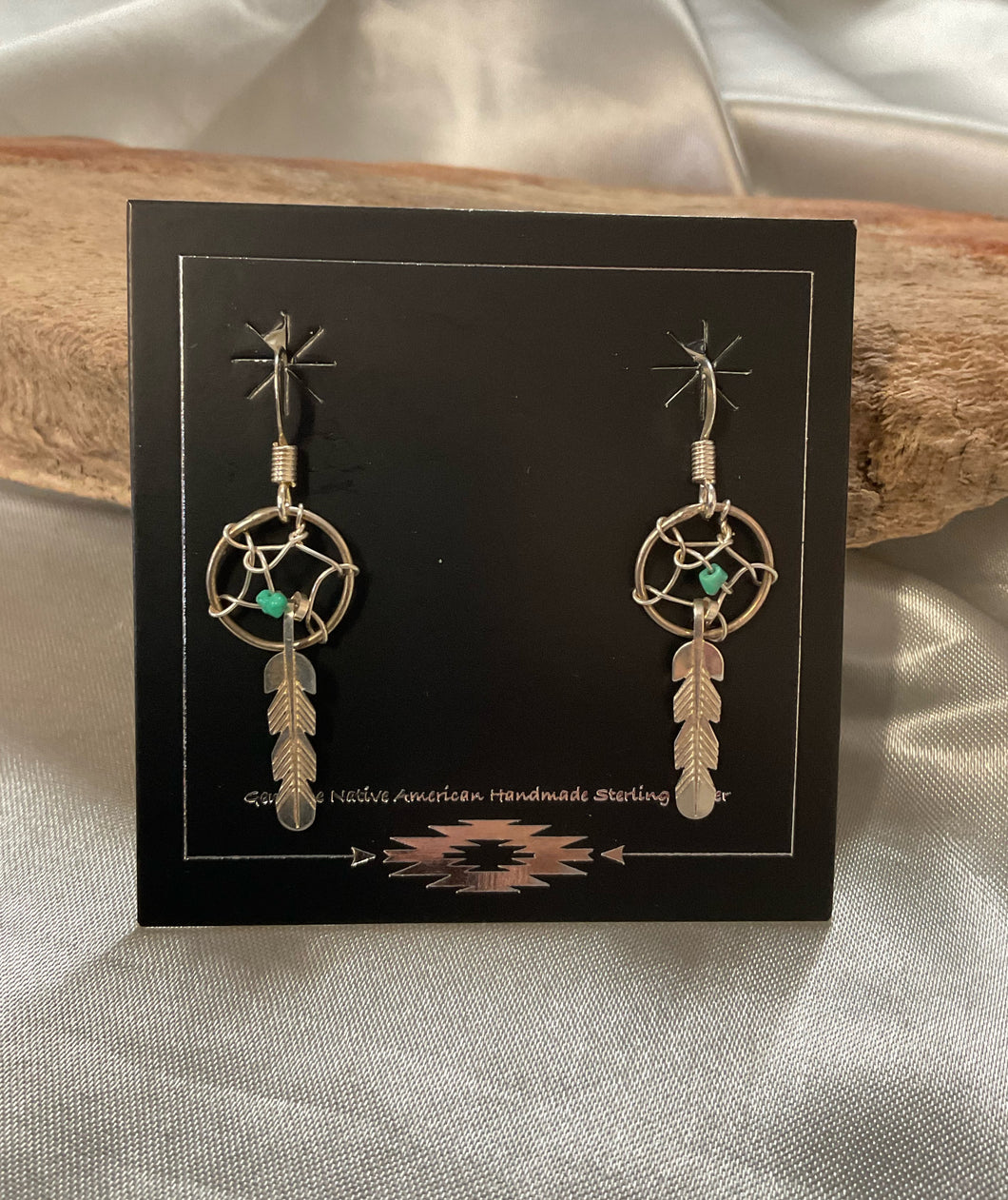 Dreamcatcher Earrings Sterling Silver/Turquoise