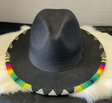 Beaded Black Fedora