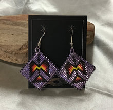 Hex and Delica Beaded Earrings