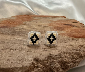 Beaded Stud Earrings