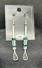 Stickball Stick Peyote Stitch Earrings 1.75"