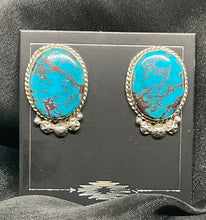 Red Skin Turquoise Sterling Silver Earrings