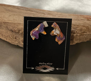 Copper Oyster Turquoise Earrings