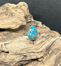 Morenci Turquoise Sterling Silver Ring Sz.7