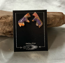 Copper Oyster Turquoise Earrings