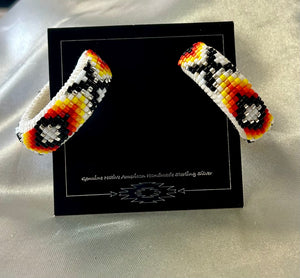 Beaded Hoop Earrings*