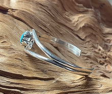 Sterling Silver w/ Kingman Turquoise Baby Cuff Bracelet