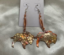 Copper Dangle Earrings w/ Embellishments