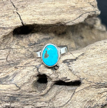Thunder Mt. Turquoise Sterling Silver Ring Sz.1