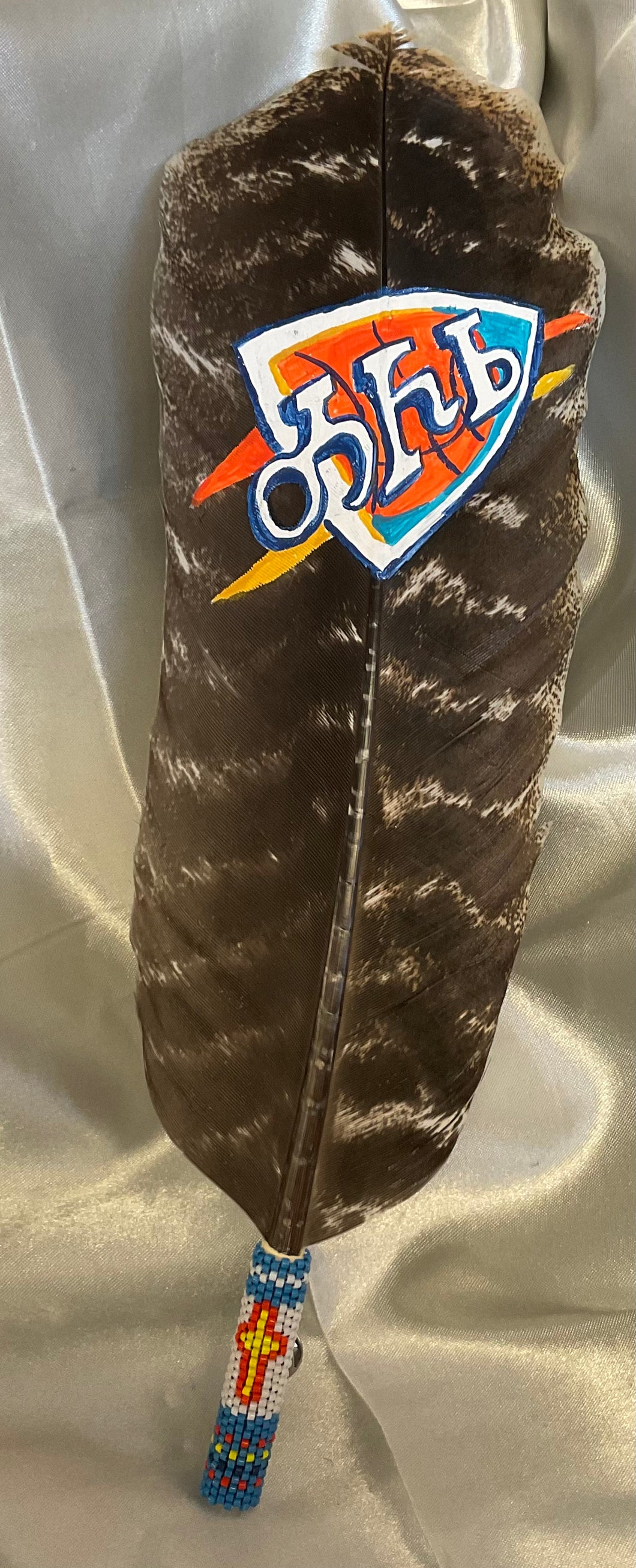 Beaded Feather Hat Pins