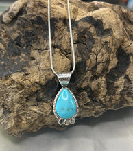 Sterling Silver Necklace w/ Sleeping Beauty Turquoise