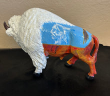 Painted Small Buffalo Statue #3