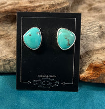 Kingman Turquoise Sterling Silver Earrings
