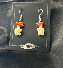 Orange Spiny Dangle Earrings