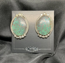 Nevada Green Turquoise Sterling Silver Earrings