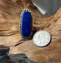 Sterling Silver w/ Lapis Ring Size 8.5