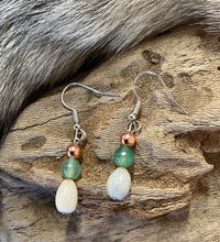 Corn Bead Dangle Earrings