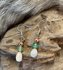 Corn Bead Dangle Earrings