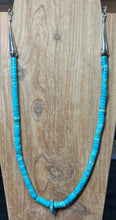 Turquoise Disc Necklace Adjustable in Length