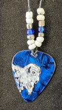 Original Painting on Guitar Pick Necklace By Seth Kingfisher