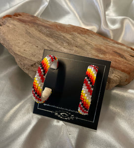 Beaded Hoop Earrings
