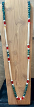 36" Hairpipe & Glass Bead Necklace