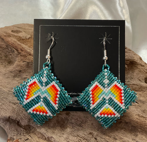 Beaded Water Bird Earrings
