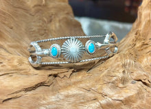 Sterling Silver Bracelet w/ Sleeping Beauty Turquoise