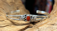 Sterling Silver Bracelet w/ Red Coral