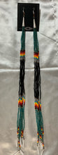 Beaded X-Long Dangle Earrings