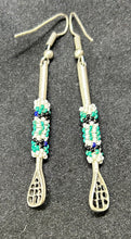 Stickball Stick Peyote Stitch Earrings 1.75"