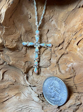 Sterling Silver w/ Opal Cross Necklace