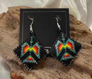 Beaded Water Bird Earrings
