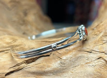 Sterling Silver Bracelet w/ Red Coral