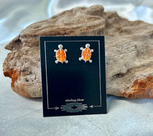 Turquoise & Different Stone Sterling Silver Small Stud Earrings